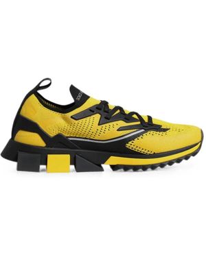 Dolce & Gabbana Sorrento Knitted Trainers - Yellow