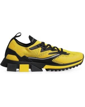 Dolce & Gabbana Sorrento Knitted Trainers - Yellow