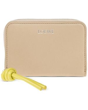 Loewe Knot Leather Wallet - Natural