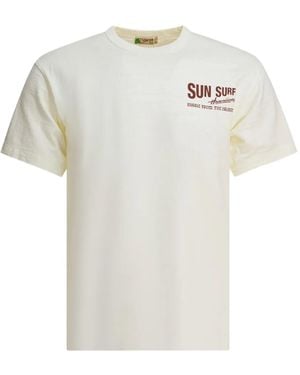 Sun Surf Logo-Print T-Shirt - White