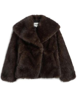 Apparis Yara Faux-Fur Coat - Black