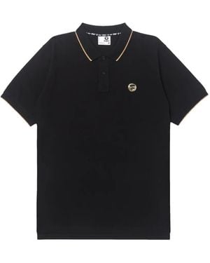 Aape By A Bathing Ape Moonface Patch Polo Shirt - Black