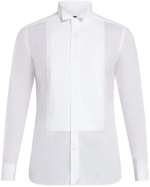 Tom Ford Pintuck Long-Sleeve Shirt - White