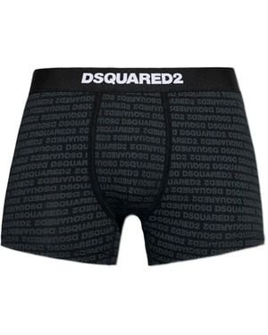 DSquared² Logo-Print Boxers - Black