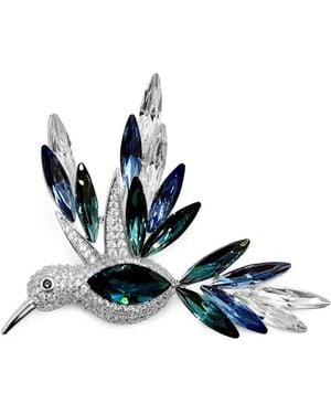 Hzmer Jewelry Spilla Neel A Uccello Con Cristalli - Blu