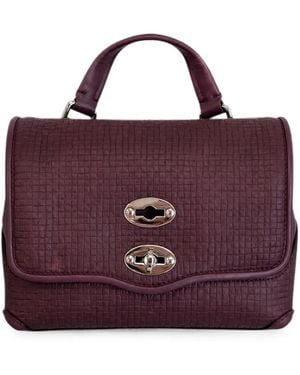 Zanellato Baby Postina Textured-Leather Tote Bag - Purple
