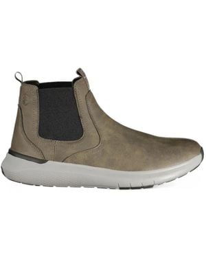 Lumberjack Elasticated-Side Pull-Tab Ankle Boots - White