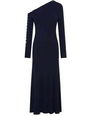 Anna Quan Noah One-Shoulder Maxi Dress - Blue