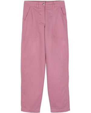 Maison Kitsuné High-Rise Straight-Leg Jeans - Pink