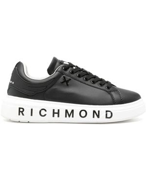 John Richmond Logo-Print Sneakers - Black