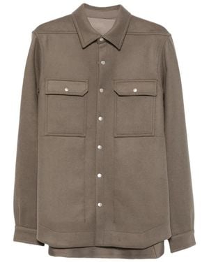 Rick Owens Press-Stud Flap-Pocket Jacket - Brown