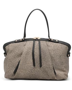 Borbonese Medium Frame Top-Handle Tote Bag - Grey