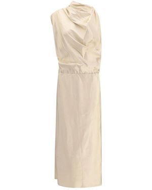 Magda Butrym Midikleid Mit Neckholder - Natur