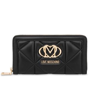 Love Moschino Logo-Plaque Wallet - Black