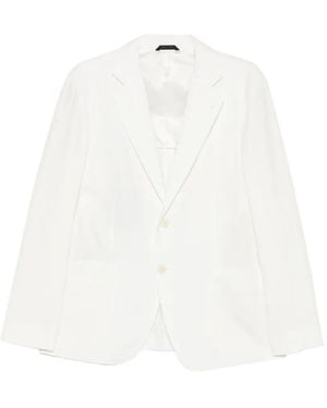 Giorgio Armani Veste En Laine Boutonnée - White