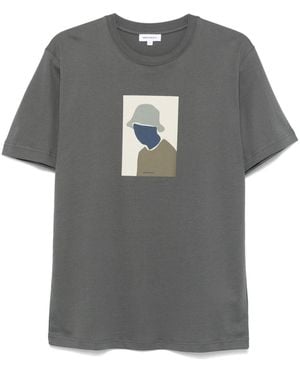 Norse Projects Organic Cotton Graphic T-Shirt - Grey