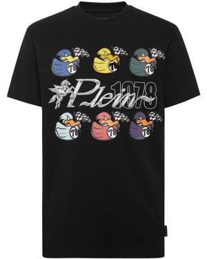 Philipp Plein T-Shirt Round Neck Ss Tee Plein 1978 Duck - Black