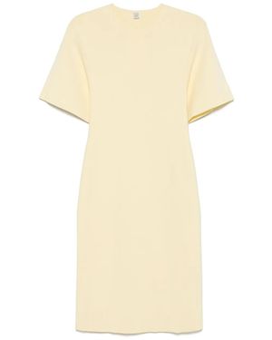 TOTEME Fine-Knit Midi Dress - Natural