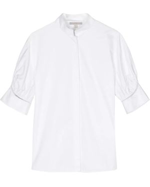 Shiatzy Chen Lace-Trim Cotton Shirt - White