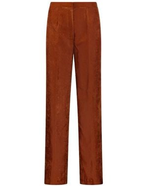 forte_forte Velvet-Effect Trousers - Brown