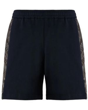 Missoni Zigzag-Insert Track Shorts - Blue