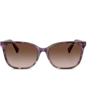 Polo Ralph Lauren Eckige Havana Sonnenbrille - Lila