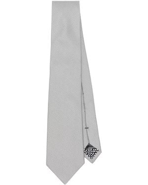 Paul Smith Cravate En Soie À Minis Pois - Gris