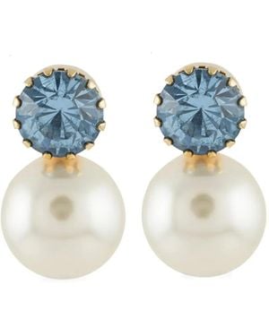 Jennifer Behr Ines Pearl Earrings - Blue