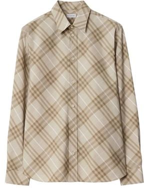 Burberry チェック シャツ - ナチュラル