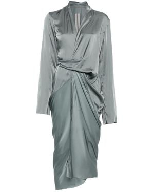 Rick Owens Draped Wrap Dress - Gray