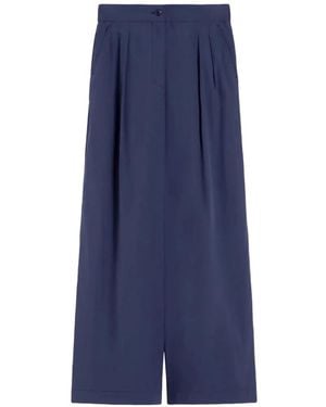 Weekend by Maxmara Pantalones Plisados - Azul