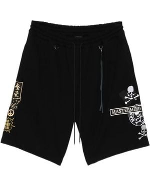Mastermind Japan Short À Écusson Brodé Et Lien De Resserrage - Black
