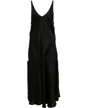 JW Anderson Long-Sleeve Asymmetric-Hem Dress - Black