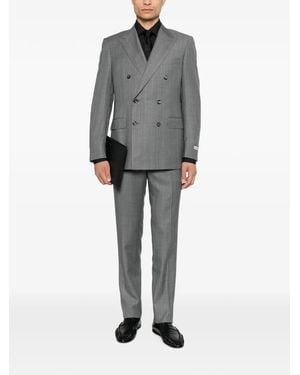 Canali Traje A Rayas Diplomáticas - Gris