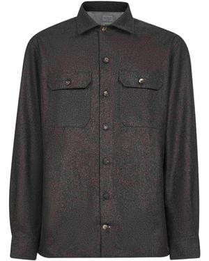 Brunello Cucinelli Wool Shirt - Black