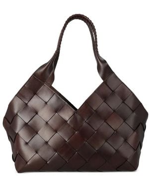 Dragon Diffusion Castello woven tote bag - Braun
