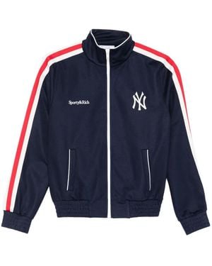 Sporty & Rich Yankees Serif Track Jacket - Blue