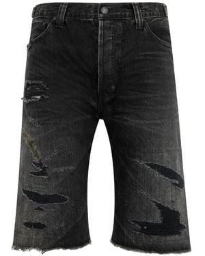 Mastercraft Union Pantalones Cortos Con Detalles Rasgados - Negro