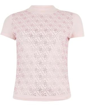 Guess 4G Logo T-Shirt - Pink