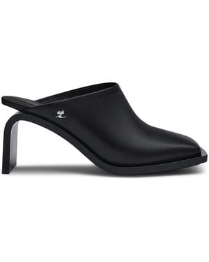 Courreges Stream Mules 75Mm - Schwarz