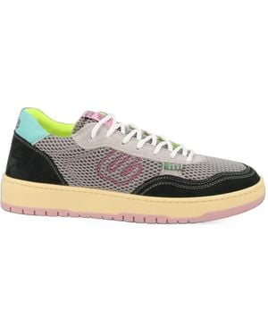 Evenuel Mesh-Panelled Suede Trainers - Grey