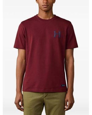 Hackett Classic-Fit Logo-Print T-Shirt - Red