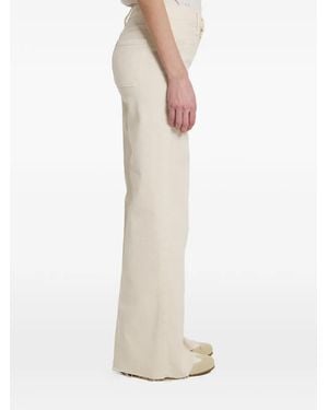 Mother The Patch Pocket Twister Fray Cotton Jeans - White
