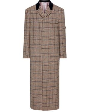 Thom Browne Hunting Tweed Coat - Brown