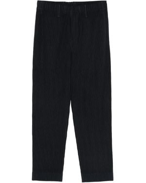 Homme Plissé Issey Miyake Pantaloni Plissé Elasticizzati - Blu