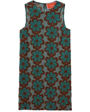 La DoubleJ Racer Mini-Jurk Met Bloemenprint - Groen