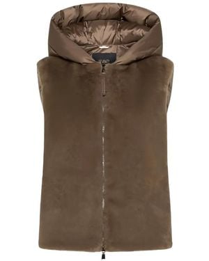 Seventy Hooded Faux-Fur Gilet - Brown