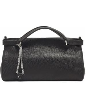 Orciani Small Virgo Leather Tote Bag - Black