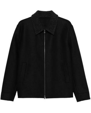 Harris Wharf London Hemdjacke mit Reißverschlusskragen - Schwarz