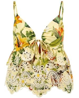 FARM Rio Ruffled Blouse - Yellow